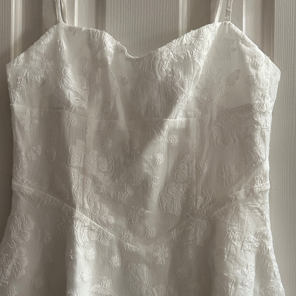 Princess Polly New Chapters Broderie Mini Dress White Floral Embroidery Size 8 - Picture 4 of 12